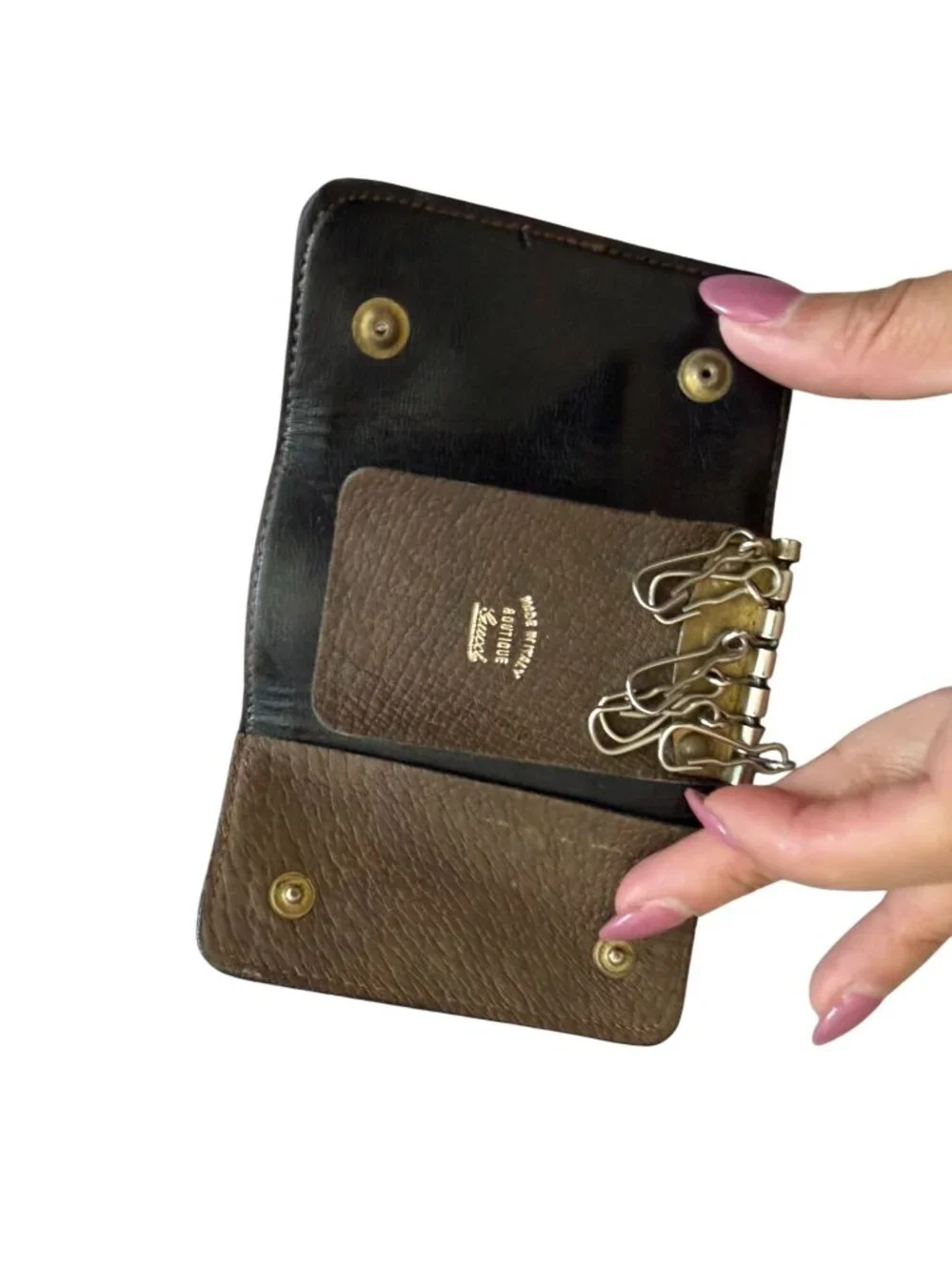 GUCCI Vintage Brown Keyholder Wallet Womens